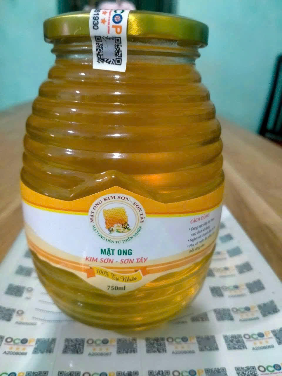 Mật ong Kim Sơn nguyên chất chai 500ml – OCOP 3 sao